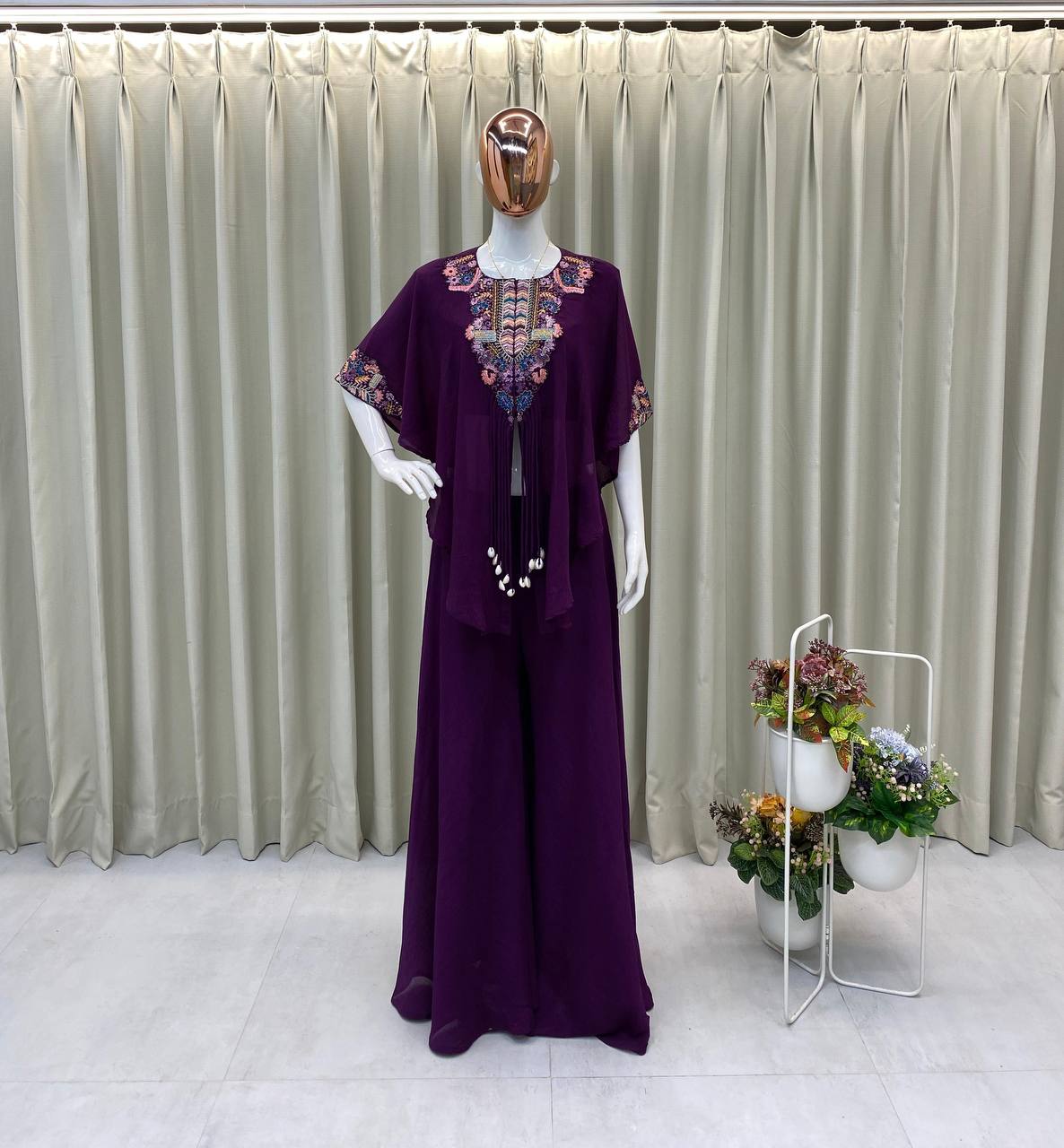 ✨ Charming Chinon Indo Western Suit Set 💃💖