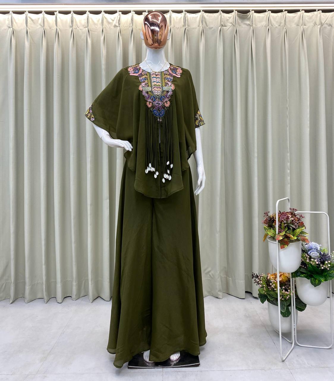 ✨ Charming Chinon Indo Western Suit Set 💃💖