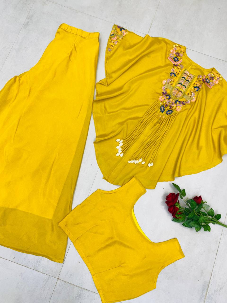 ✨ Charming Chinon Indo Western Suit Set 💃💖