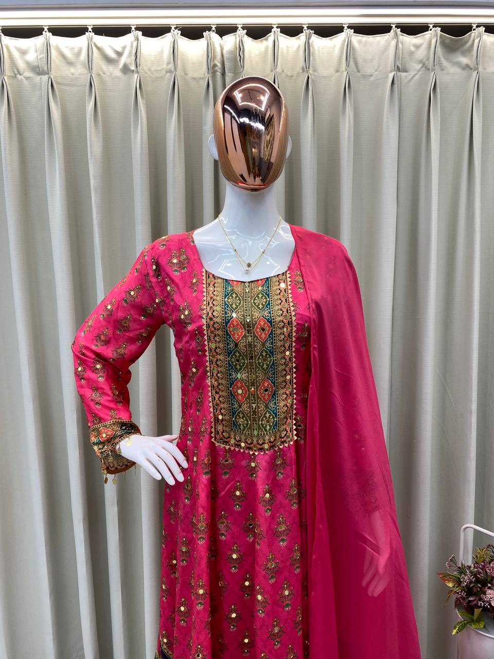 ✨ Mirror Magic Chinon Suit Set-BE-405 💃🌸