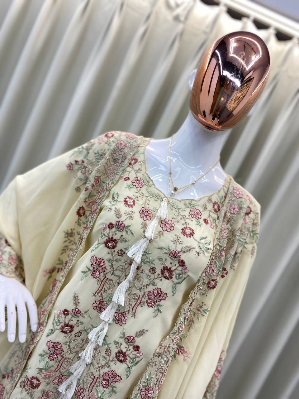 Trendy 3-Piece Kurta Plazzo Suit Set with Shrug-BE-406 ✨ 💃🌸