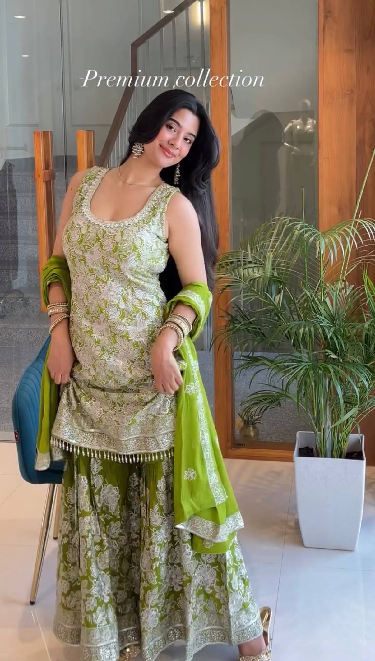 Festival Special Georgette Sharara Suit – Heavy Embroidery!-ST-1132 💃