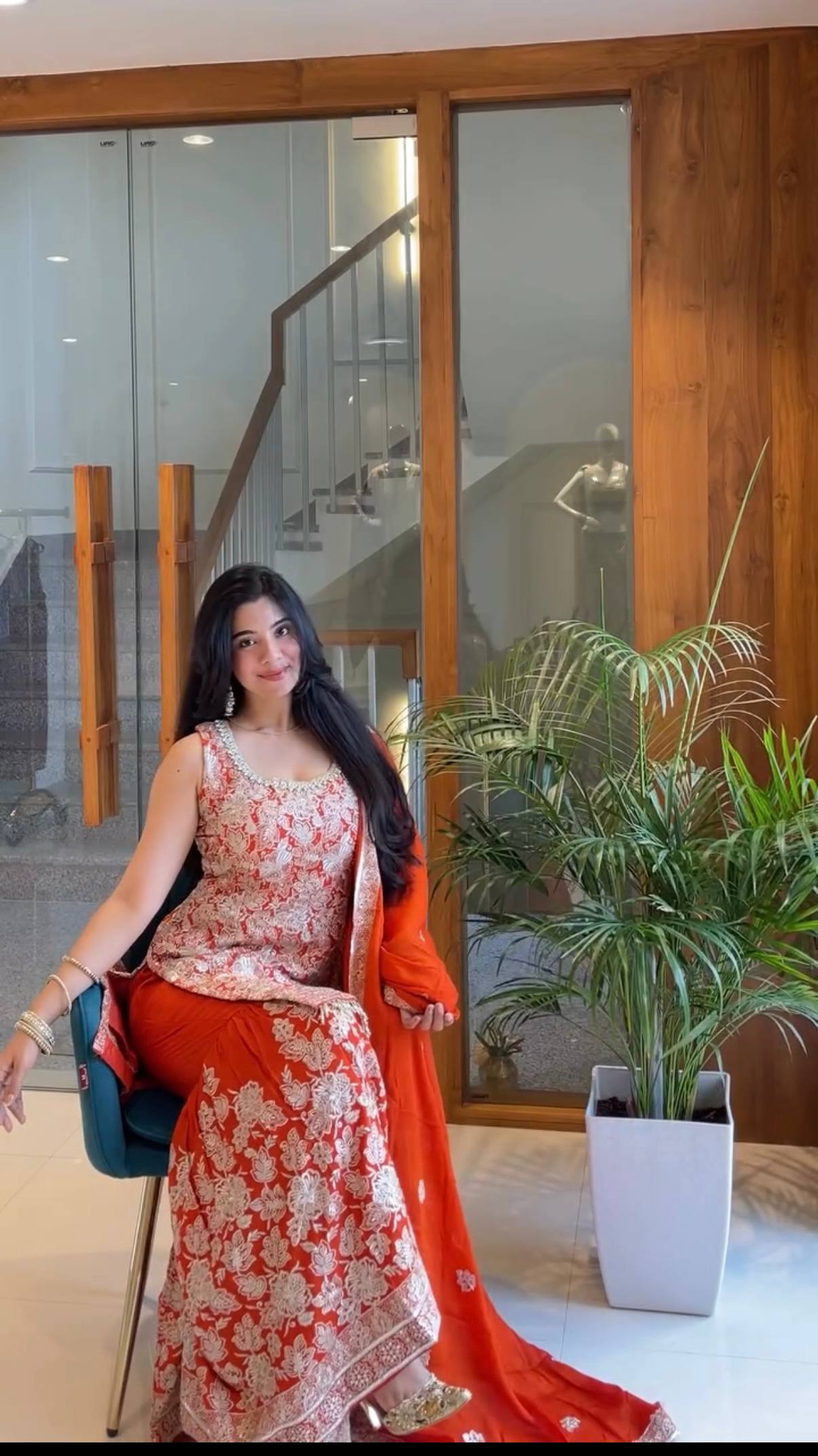 Festival Special Georgette Sharara Suit – Heavy Embroidery!-ST-1132 💃