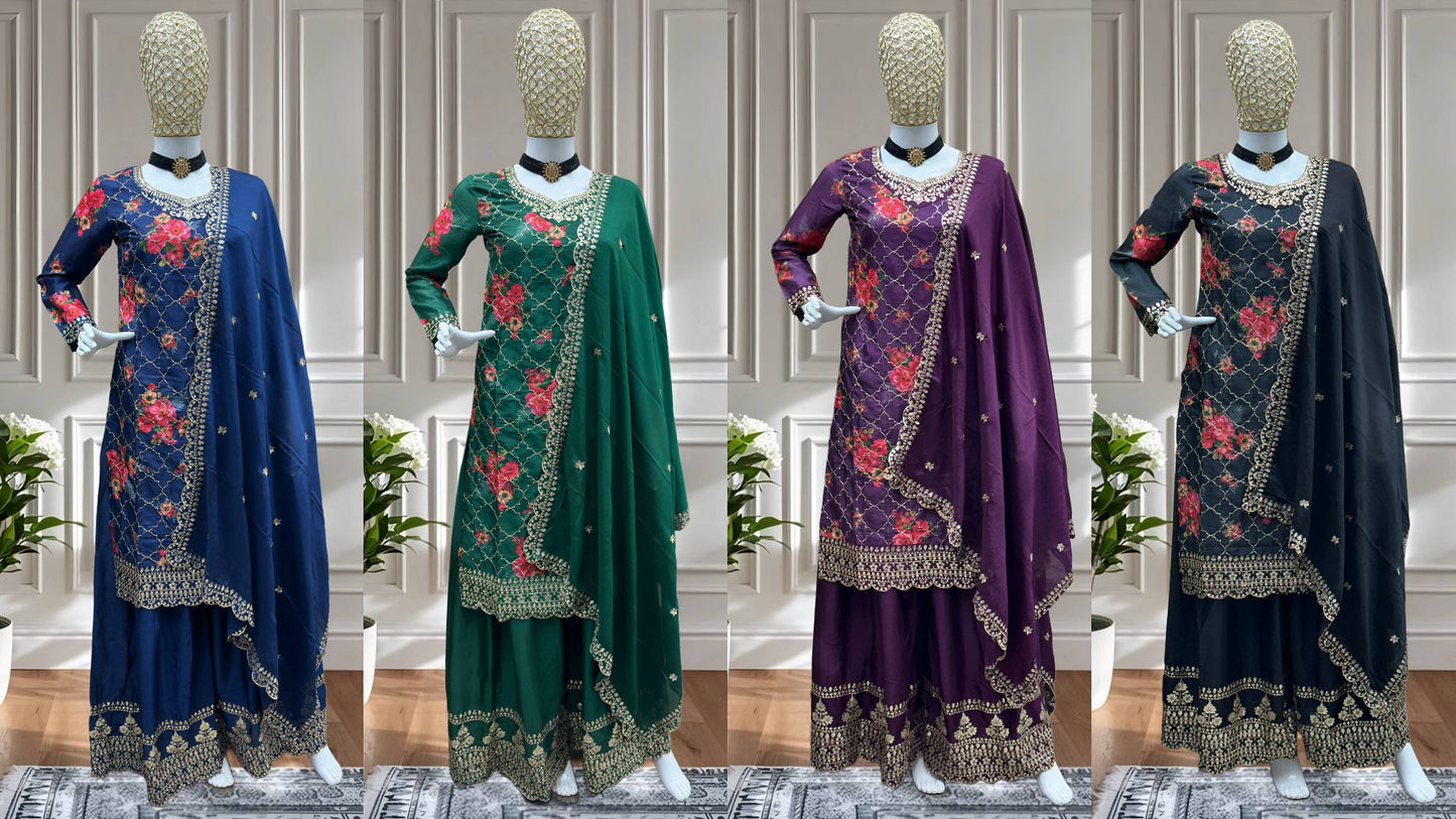 Embroidery Suit Set Collection-DVD-5085. 🌼🌼