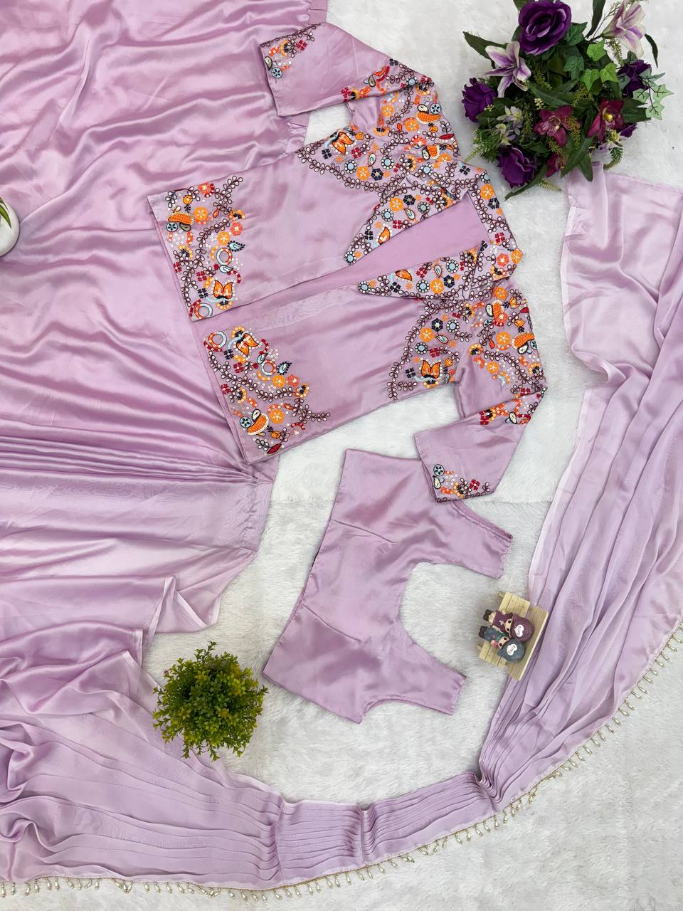 INDO-WESTERN DRAPE SAREE-ST-1115 🚀🚀