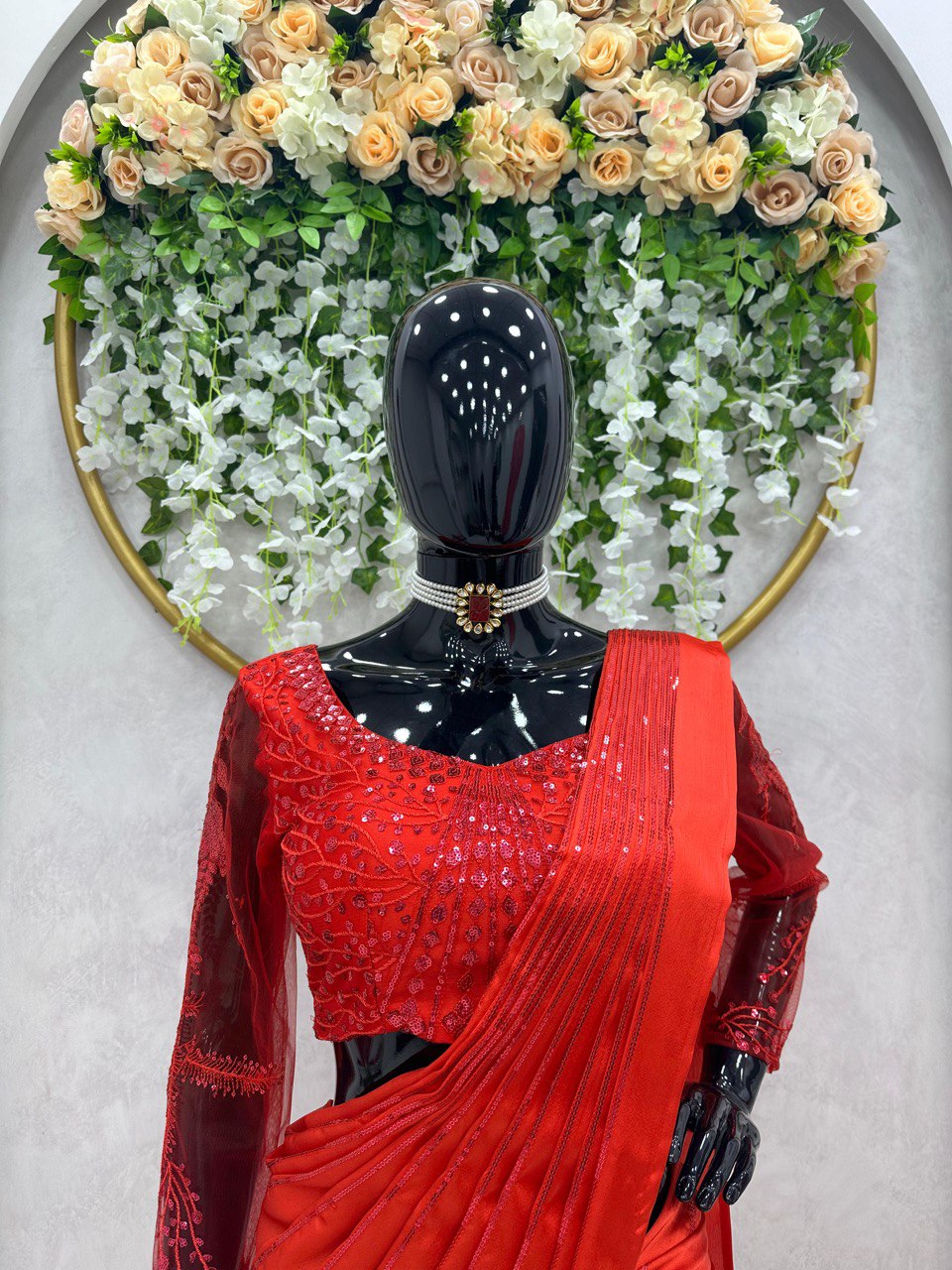 ✨ Glamorous Party Wear – Designer Lehenga Saree ✨