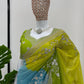 ✨ Radiant Charm – Designer Tabby Silk Saree ✨