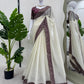 ✨ Graceful Radiance – Designer Crunchy Silk Saree ✨