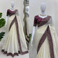 ✨ Graceful Radiance – Designer Crunchy Silk Saree ✨