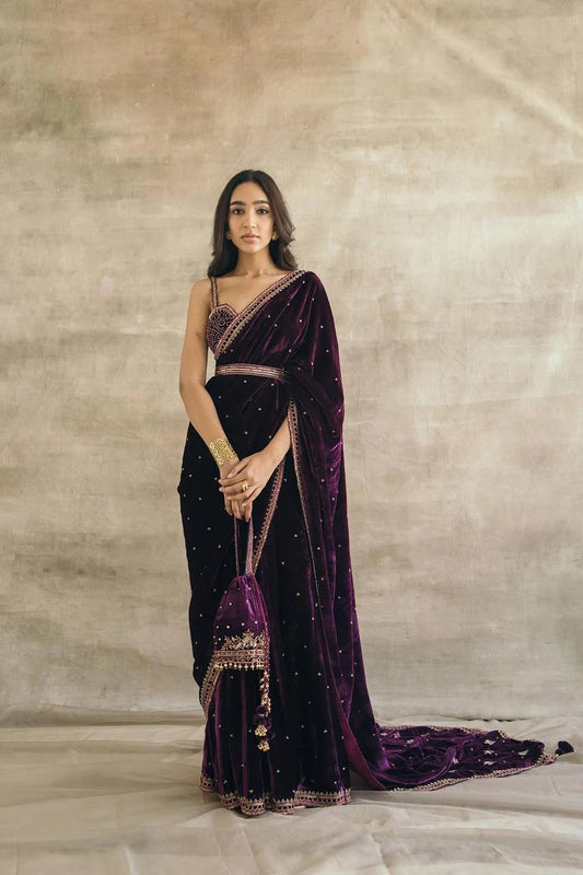 Velvet 9000 Saree-FB|HM-L309