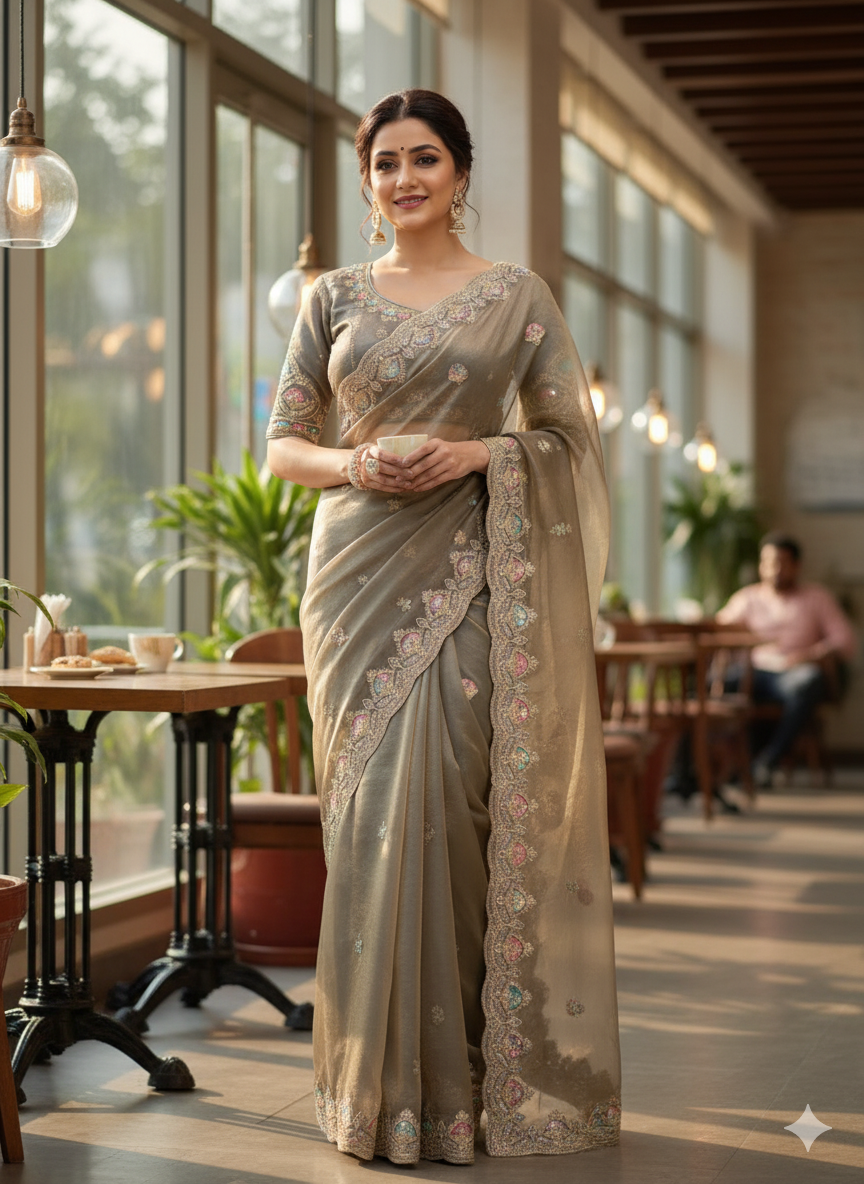 Dual Shine Saree -NC-5447 💫💫