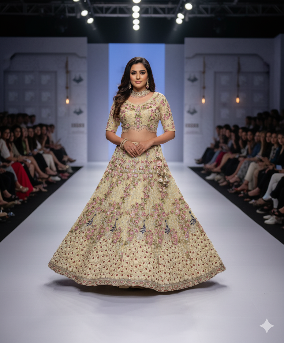 🌟 Shimmer & Grace Soft Net Lehenga Set-1791  🌟