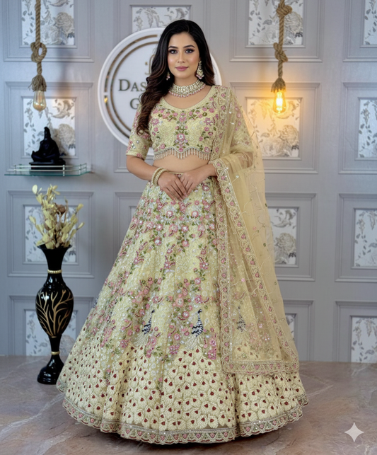 🌟 Shimmer & Grace Soft Net Lehenga Set-1791  🌟