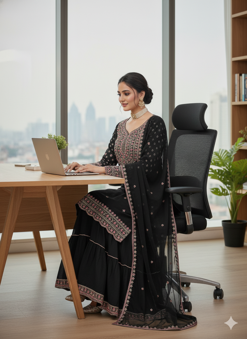 🎀 Elegant & Ethnic – Designer Sharara Set - KD - 1537🌟💃