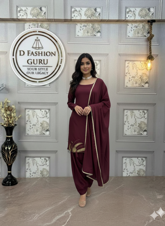 ✨ Elegant Natural Crepe Silk Suit Set ✨