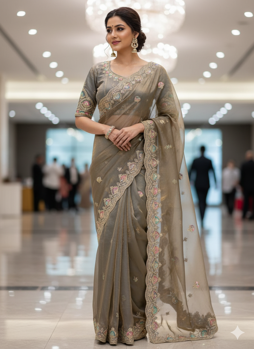 Dual Shine Saree -NC-5447 💫💫