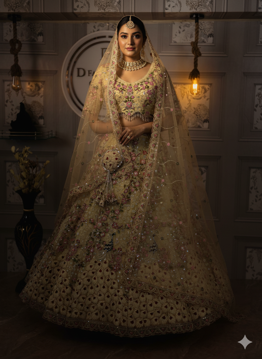 🌟 Shimmer & Grace Soft Net Lehenga Set-1791  🌟