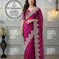 🌟 Fendi Chiffon Designer Saree – A Symphony of Elegance 🌟