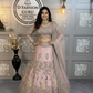 ✨ Premium baby pink Butterfly Net Lehenga with Coding Sequins Embroidery