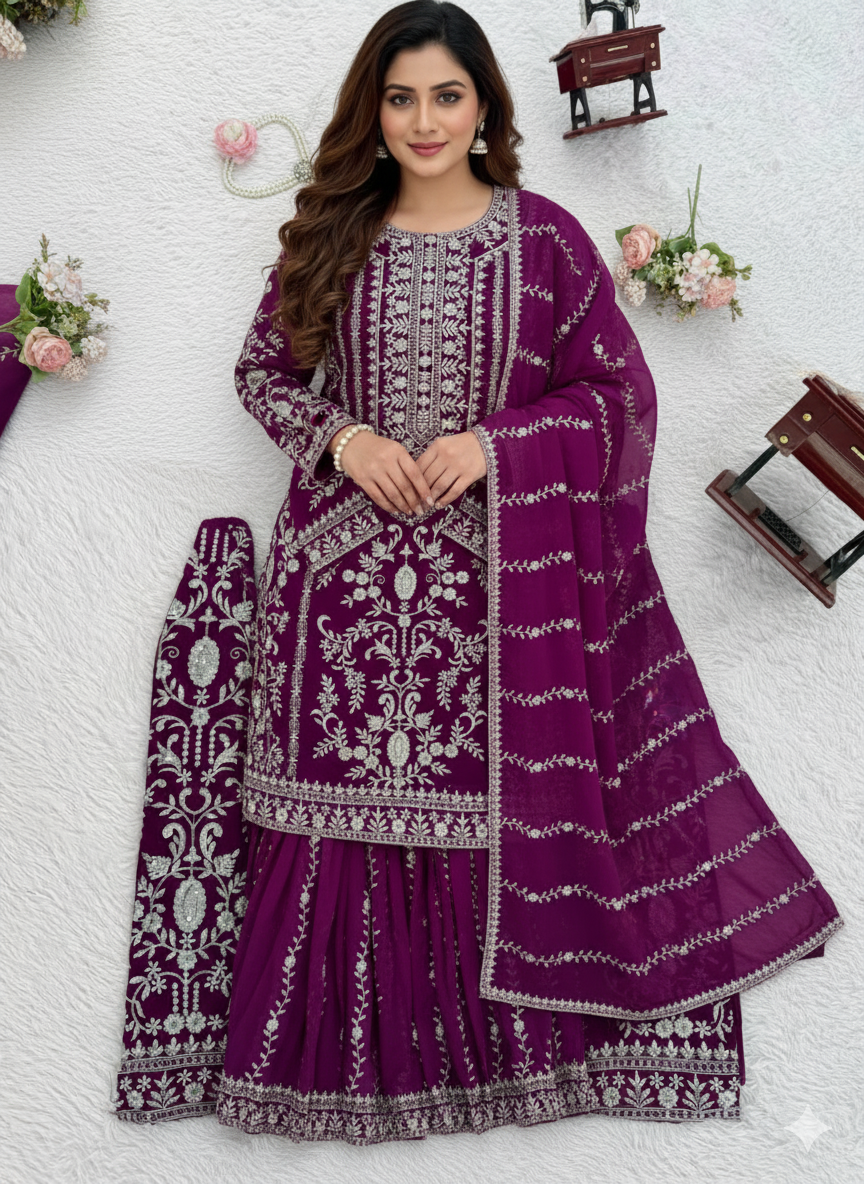5000 Series – Premium Elegance Sharara, One Level Up-RTC-5938 🌟