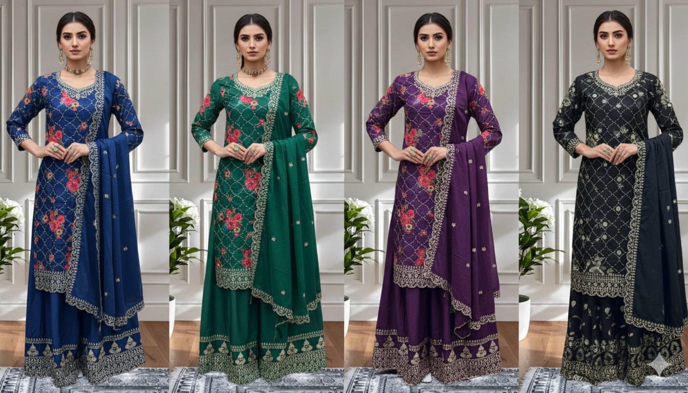Embroidery Suit Set Collection-DVD-5085. 🌼🌼