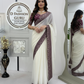 ✨ Graceful Radiance – Designer Crunchy Silk Saree ✨