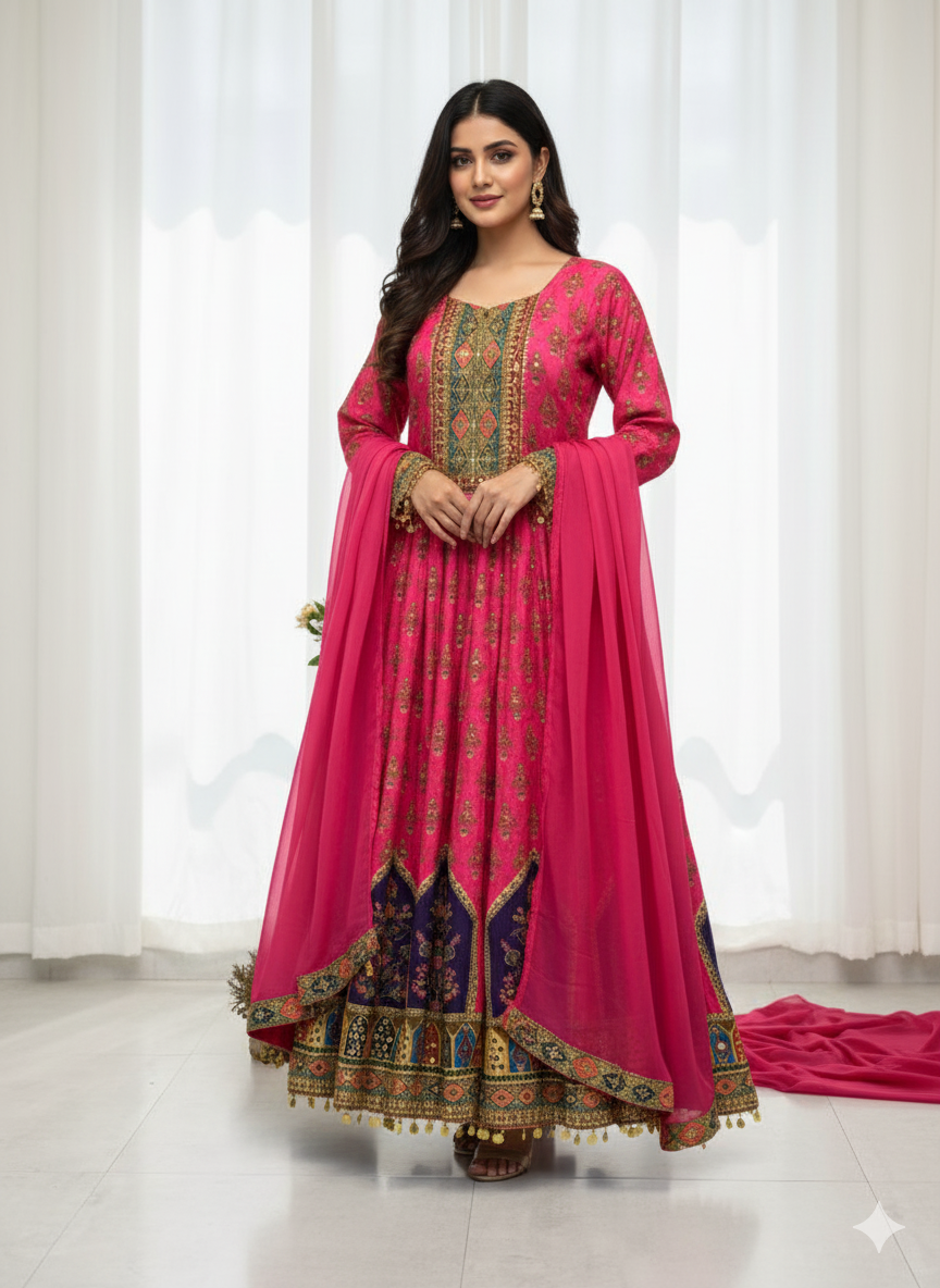 ✨ Mirror Magic Chinon Suit Set-BE-405 💃🌸