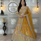 orange colour Semi-Stitched Butterfly Net Lehenga with Coding Sequins Work | Elegant Wedding & Party Wear