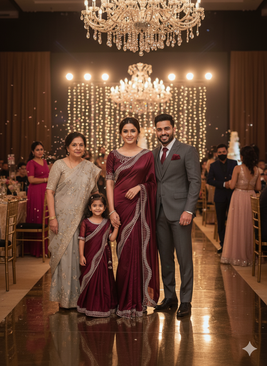 Sparkle in Maroon Elegance! 💖💖