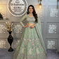 ✨ Luxury Pista Designer Lehenga with Blouse & Dupatta
