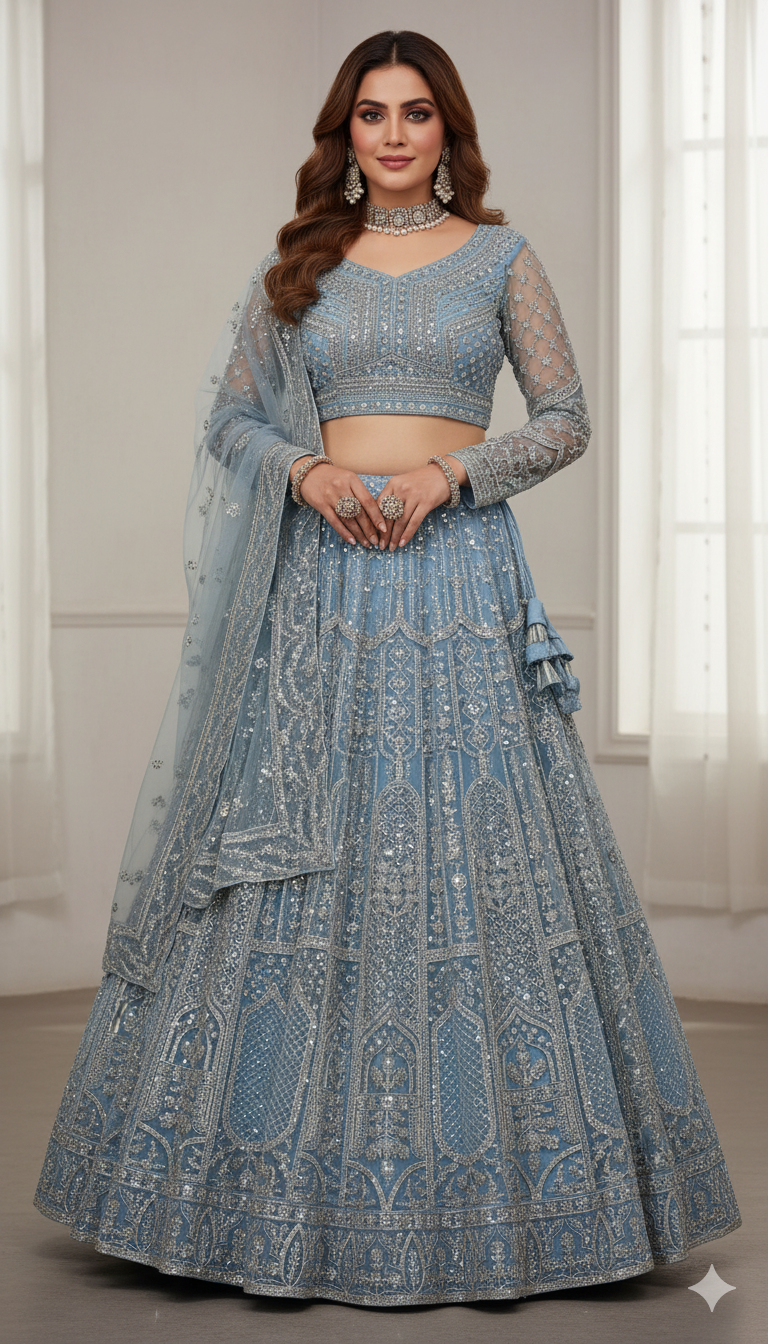 Designer Lehenga Choli- Shine like royalty👑🌼