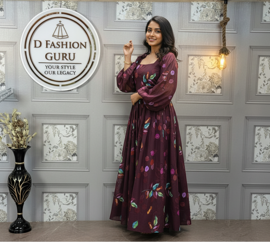 Elegant Heavy Georgette Gown – New Launch-KD-1184 ✨