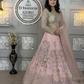 Light Pink Semi-Stitched Butterfly Net Lehenga with Coding Sequins Work | Elegant Wedding & Party Wear