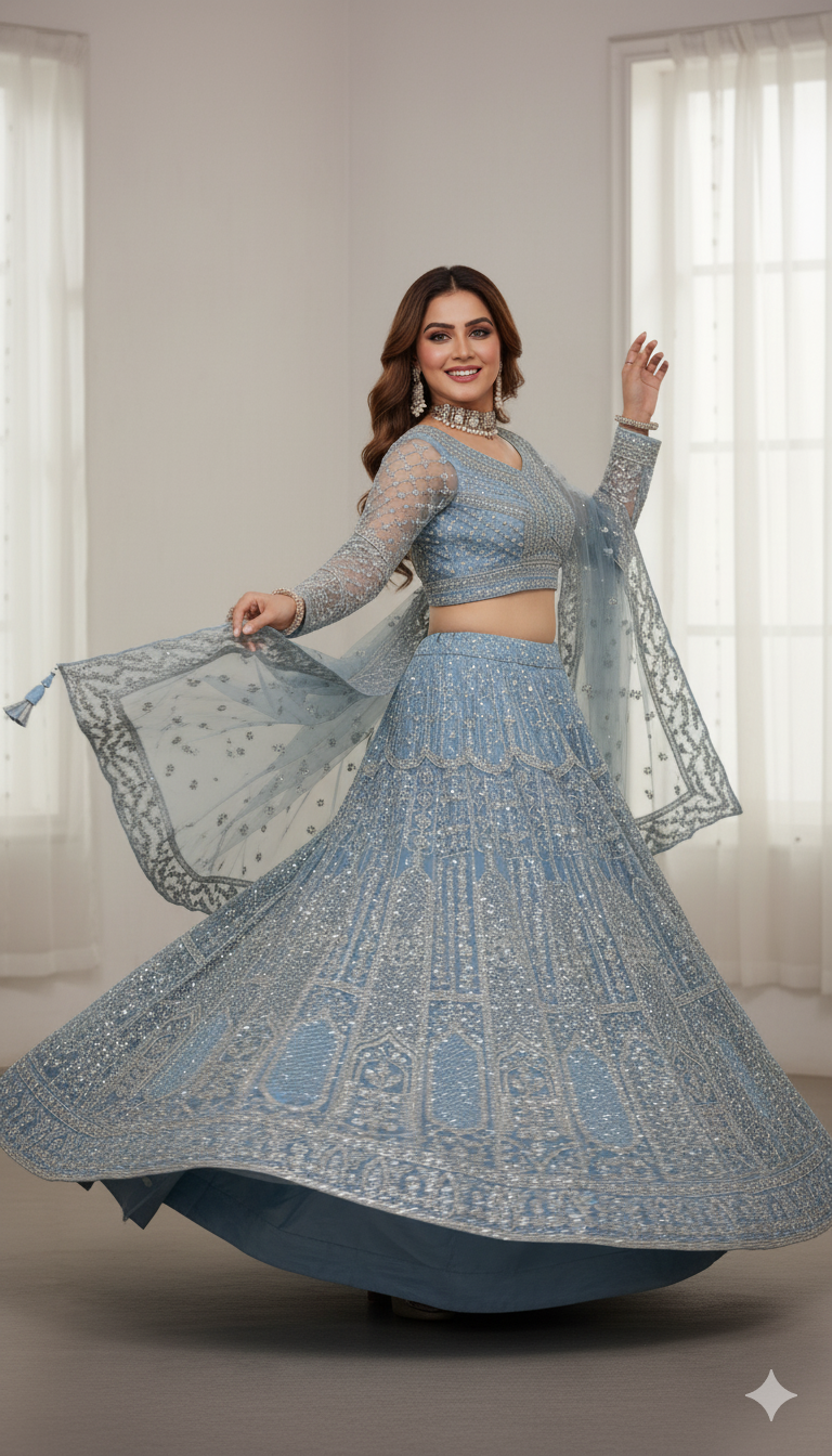 Designer Lehenga Choli- Shine like royalty👑🌼