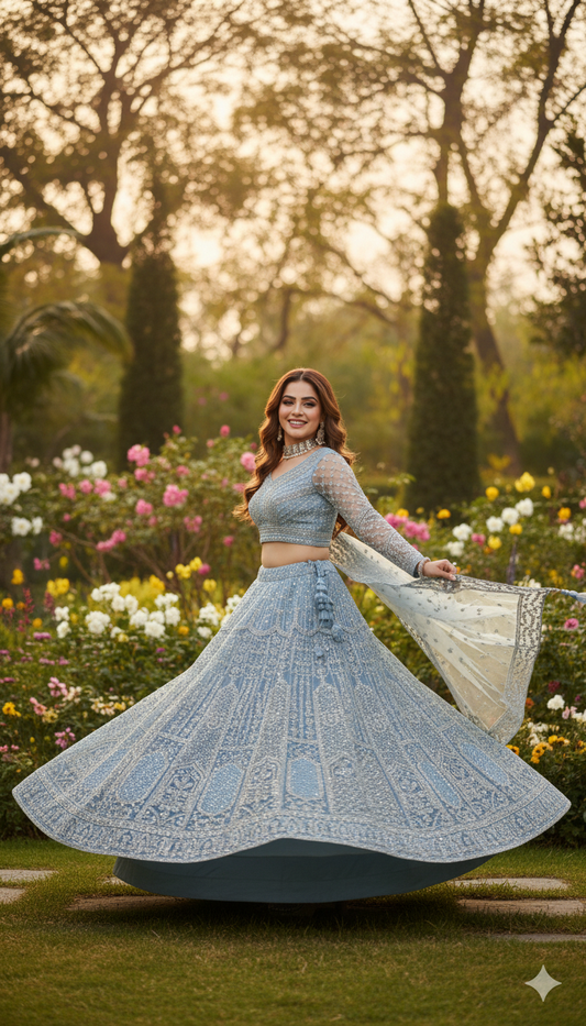 Designer Lehenga Choli- Shine like royalty👑🌼