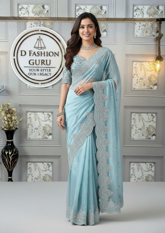 ✨ Elegant Tibby Silk Designer Saree ✨