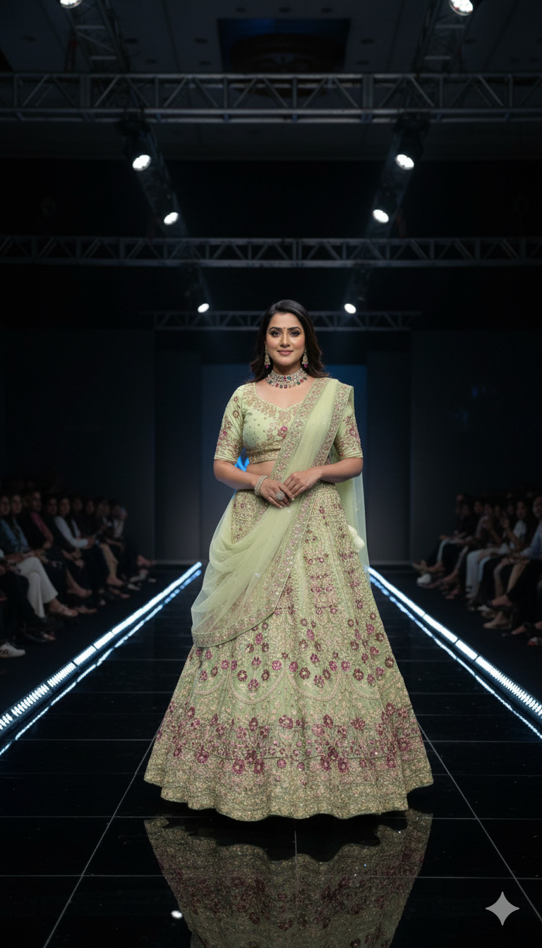 🌟 Grand Sparkle Soft Net Lehenga Set-1776-Beige 🌟