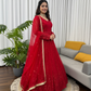 Black colour Graceful Faux Georgette Lehenga Choli Set with Sequins Work