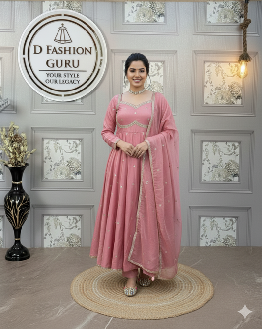 🎀 Chic, Comfy & Captivating Anarkali – Perfect for Festive - RTC - 5937💫👗