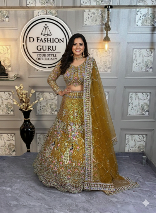 ✨ Exclusive Designer Blouse with Premium Coding Sequins Lehenga
