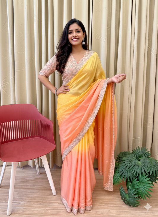 Superhit Indo-Western Drape Saree with Embroidered Koti! 🚀🥻