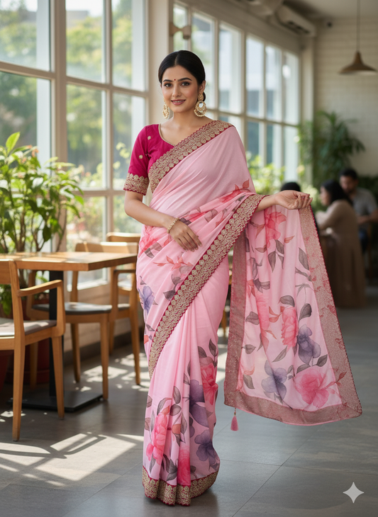 Stunning Rangoli Silk Embroidered Saree -NC 5492🌟✨ 🌟