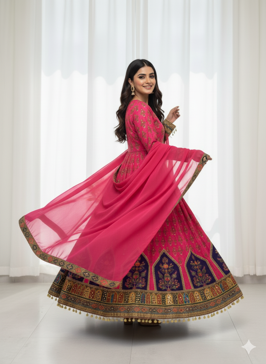 ✨ Mirror Magic Chinon Suit Set-BE-405 💃🌸