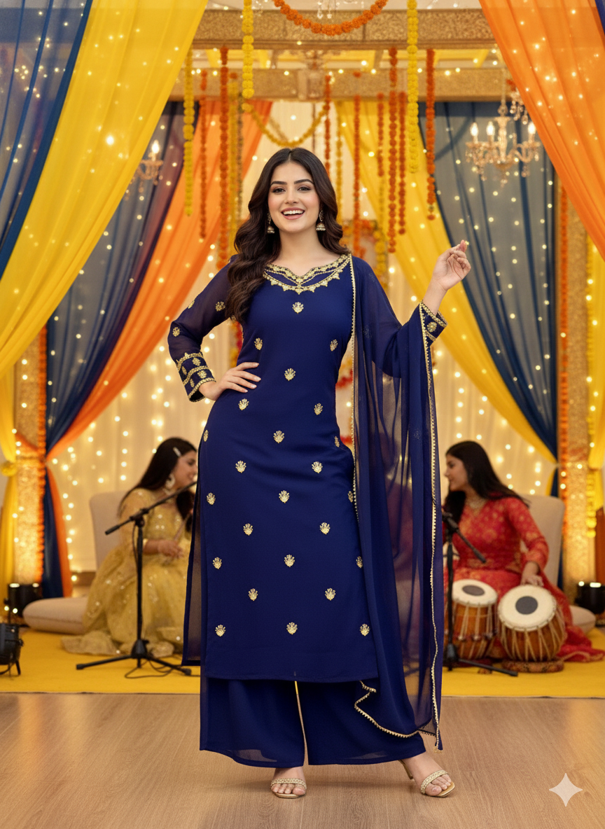 New Trending Embroidered Suit Set – Festival Special!-ST-1128 ✨🔥