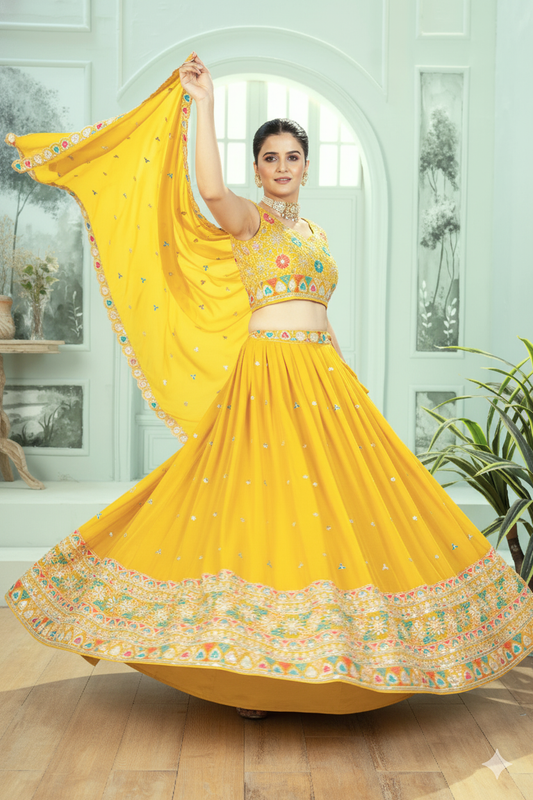 Sunshine Glow Designer Lehenga Choli ☀️☀️