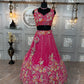 Premium Faux Georgette Embroidered Lehenga Choli Set with Dupatta | 4 Meter Flare | Semi-Stitched