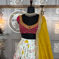 Women's Real Mirror Embroidered Georgette Lehenga Choli Set with Dupatta – Semi-Stitched, 3M Flare, Festive & Wedding Wear