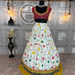 Women's Real Mirror Embroidered Georgette Lehenga Choli Set with Dupatta – Semi-Stitched, 3M Flare, Festive & Wedding Wear