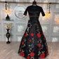 Trendy black Soft Mono Net lehenga with Embroidered Work With Cancan and designer blouse