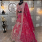 rani colour Semi-Stitched Butterfly Net Lehenga with Coding Sequins Work | Elegant Wedding & Party Wear